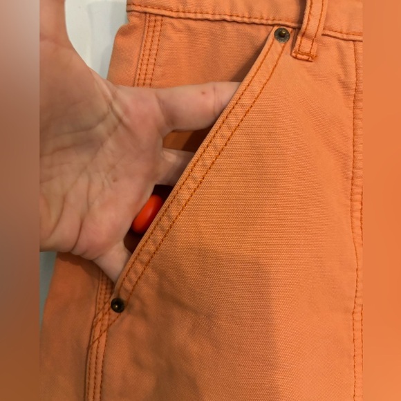 BDG Urban Outfitters Womens High Rise Wide Leg Orange Cuffed Ombré Shorts Sz Med - Picture 3 of 10